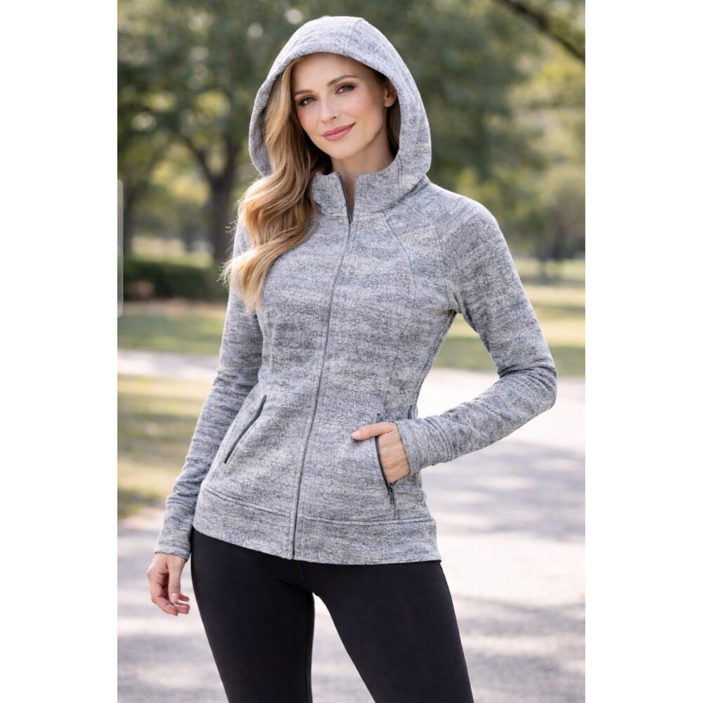 LULULEMON scuba Hoodie Size 6 In Light Grey